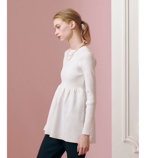 LOULOU WILLOUGHBY「【LOULOU WILLOUGHBY】ペプラムニットプルオーバー」|ニット・セーター|