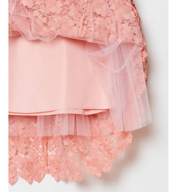 LOULOU WILLOUGHBY「【LOULOU WILLOUGHBY】ケミカルフラワーレーススカート」|フレア|