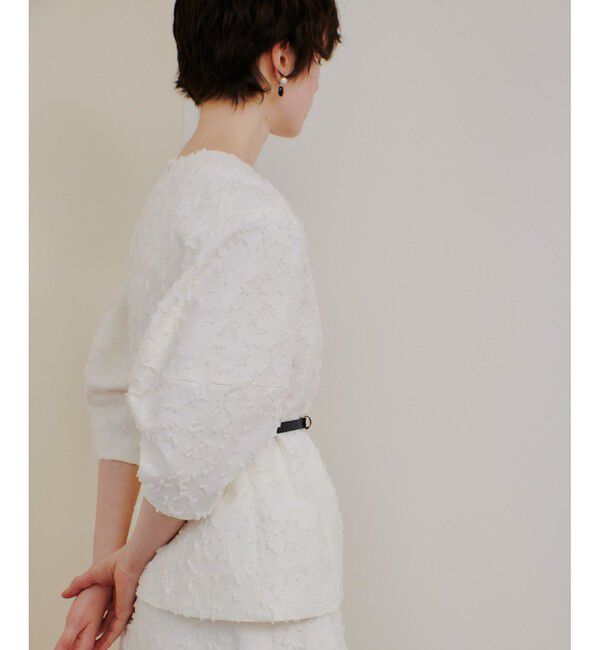 allureville「ジャガードランタンスリーブブラウス」|シャツ・ブラウス|