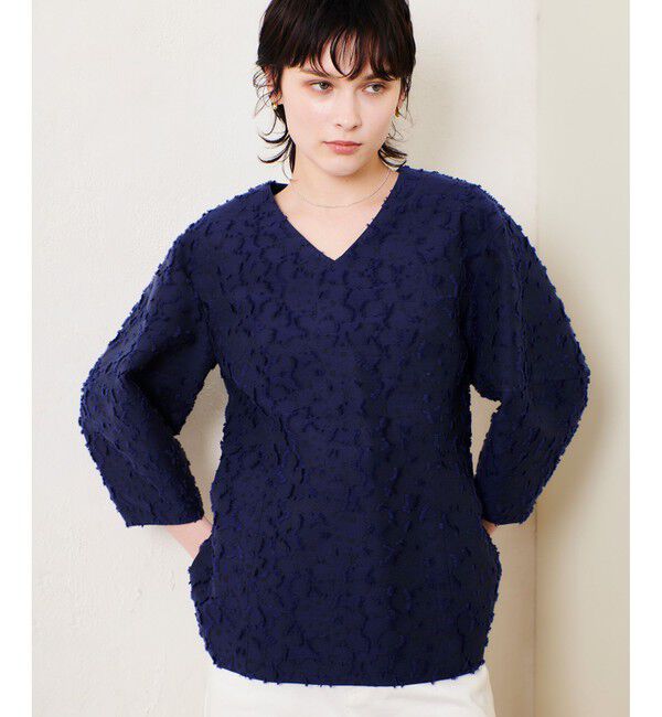 allureville「ジャガードランタンスリーブブラウス」|シャツ・ブラウス|