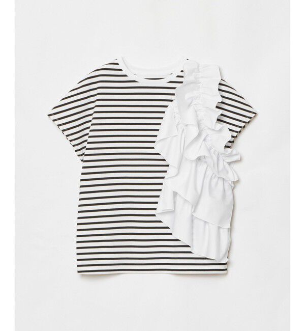 LOULOU WILLOUGHBY「【LOULOU WILLOUGHBY】ギャザーレイヤーＴシャツ」|Tシャツ・カットソー|