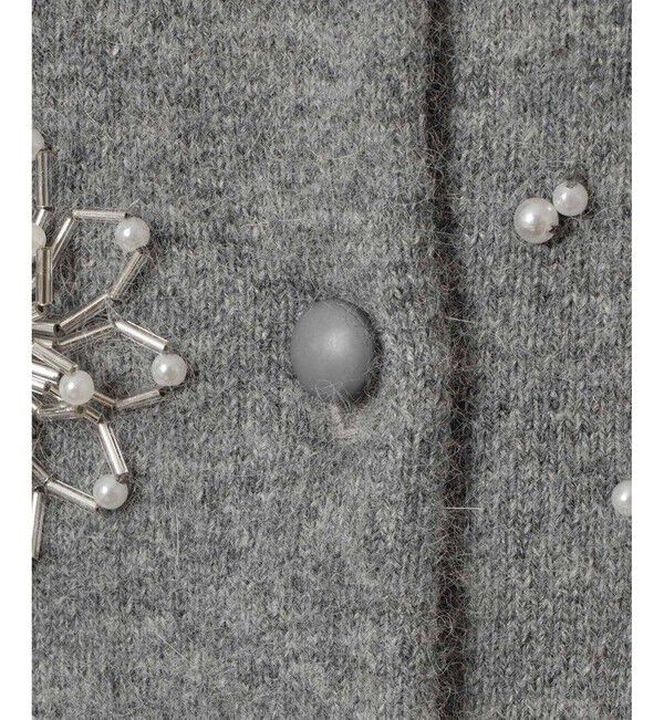 LOULOU WILLOUGHBY「【LOULOU WILLOUGHBY】ビーズフラワーカーディガン」|カーディガン|