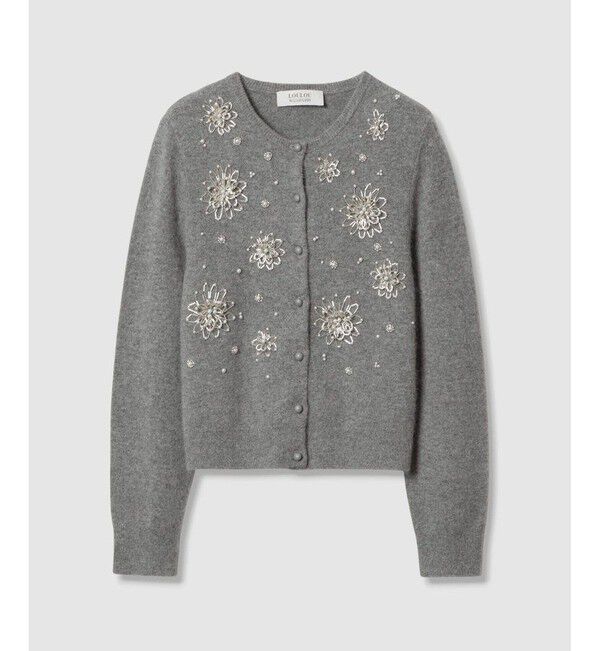LOULOU WILLOUGHBY「【LOULOU WILLOUGHBY】ビーズフラワーカーディガン」|カーディガン|