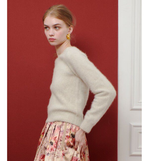 LOULOU WILLOUGHBY「【LOULOU WILLOUGHBY】カシミヤブレンドファー加工プルオーバー」|ニット・セーター|