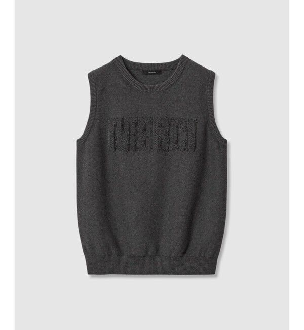 allureville「フリンジＪＱロゴプルオーバー」|ニット・セーター|チャコールグレー