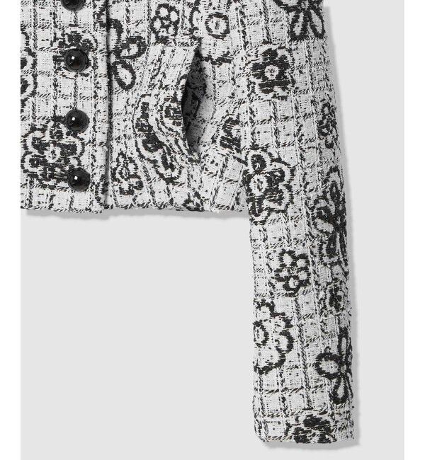 LOULOU WILLOUGHBY「【LOULOU WILLOUGHBY】MALHIA ツイードクルージャケット」|ノーカラージャケット|