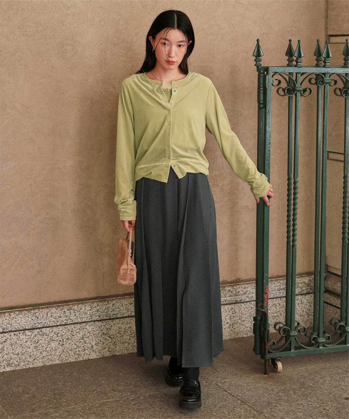 titivate「シアーベロアカーディガン」|カーディガン|