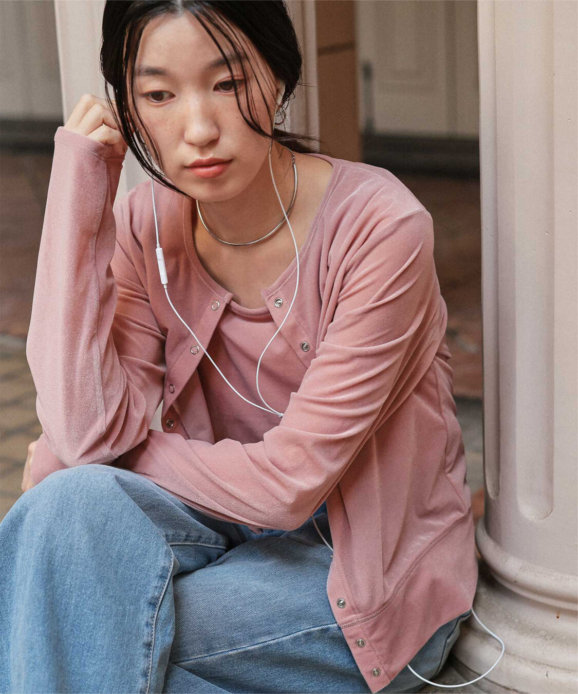 titivate「シアーベロアカーディガン」|カーディガン|