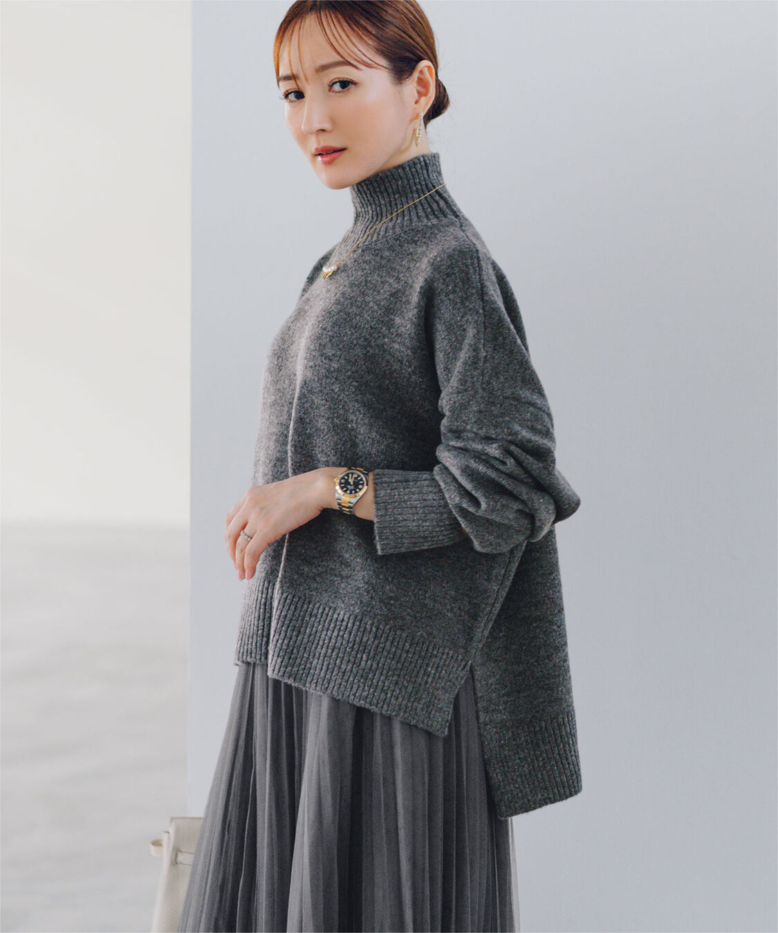 ur's「【星玲奈さんコラボアイテム】スフレタッチハイネックオーバーサイズニット」|ニット・セーター|