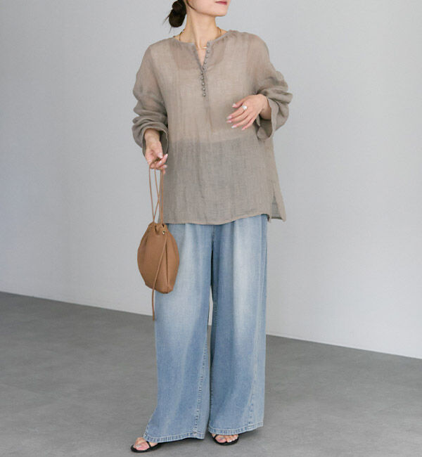  「シアーガーゼブラウス」|プルオーバー|