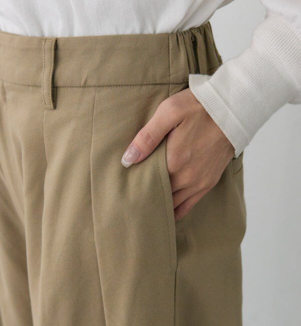  「コットンレーヨンツータックワイドパンツ」|その他|