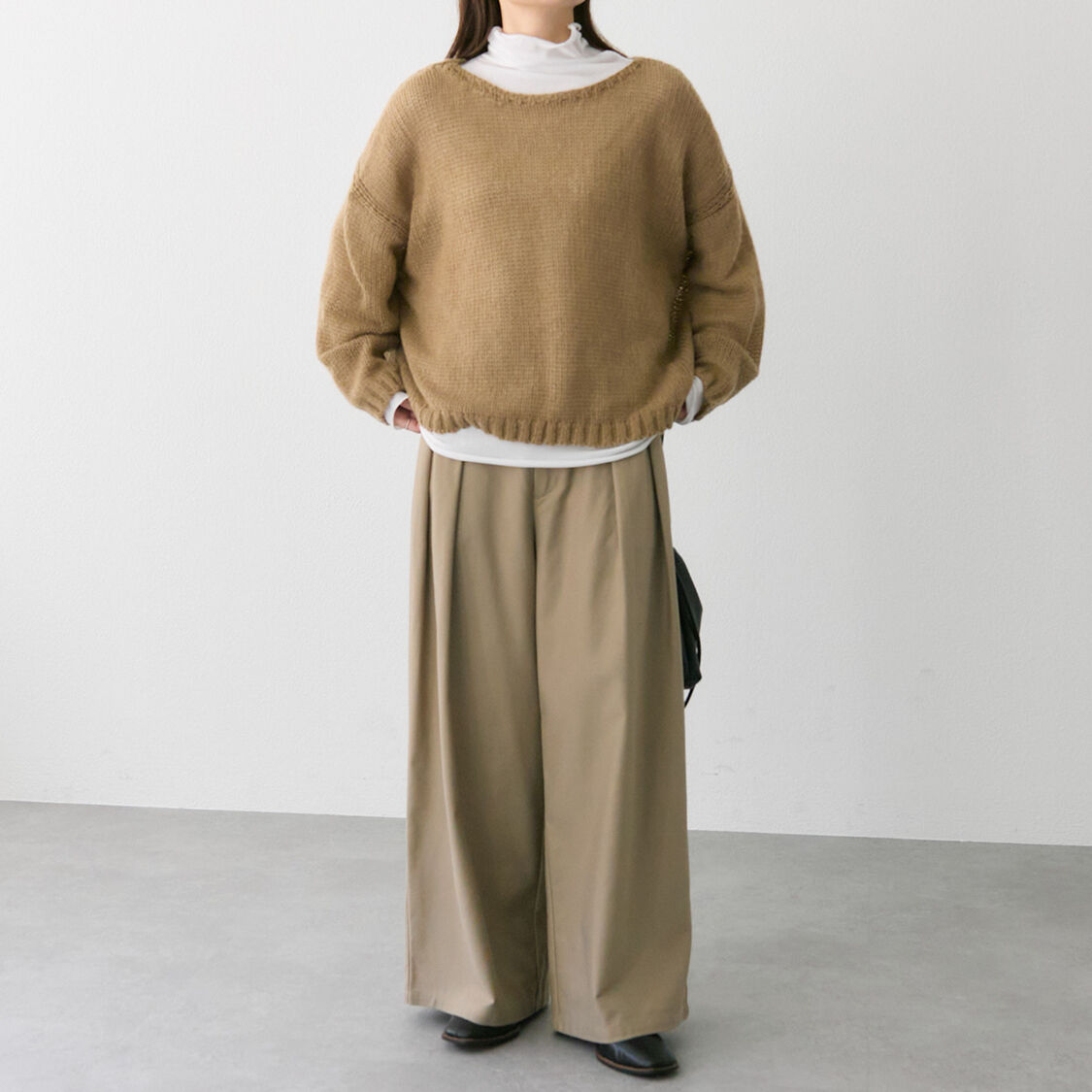  「コットンレーヨンツータックワイドパンツ」|その他|