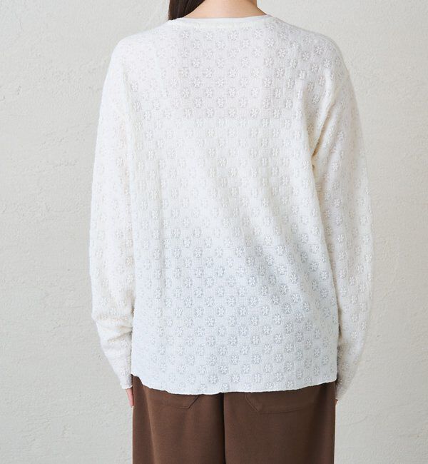  「シャギー花柄ストレッチジャガードプルオーバー」|プルオーバー|