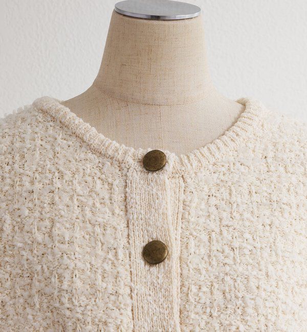  「ツィードライクニットカーディガン」|ニット・セーター|