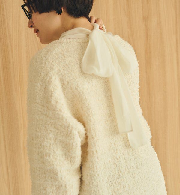  「ツィードライクニットカーディガン」|ニット・セーター|