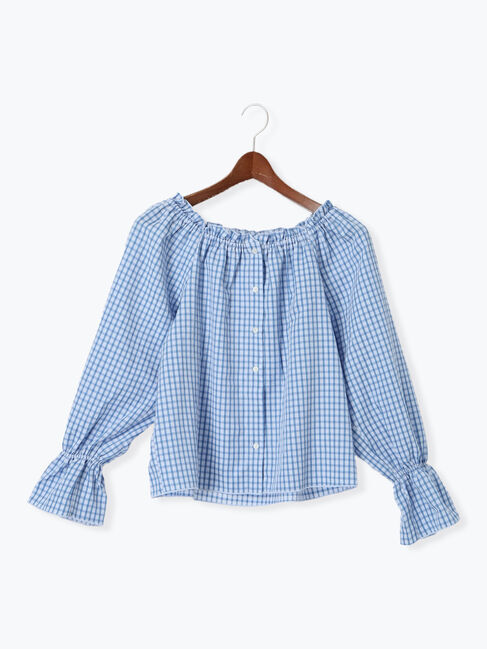 Te chichi TERRASSE「チェックスクエアネック2WAYブラウス《2025spring catalog item》」|シャツ・ブラウス|