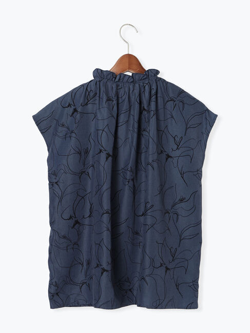 Te chichi TERRASSE「アートラインフリルネックブラウス」|シャツ・ブラウス|