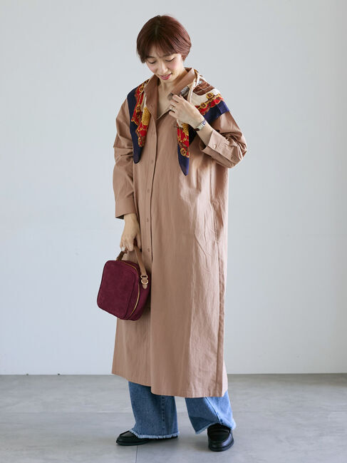 Lugnoncure「刺繍入りアソートシャツワンピース《2025autumn catalog item》」|ワンピース|ベージュ