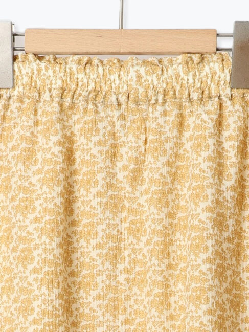 Samansa Mos2「花柄シャーリング切替スカート」|スカート|