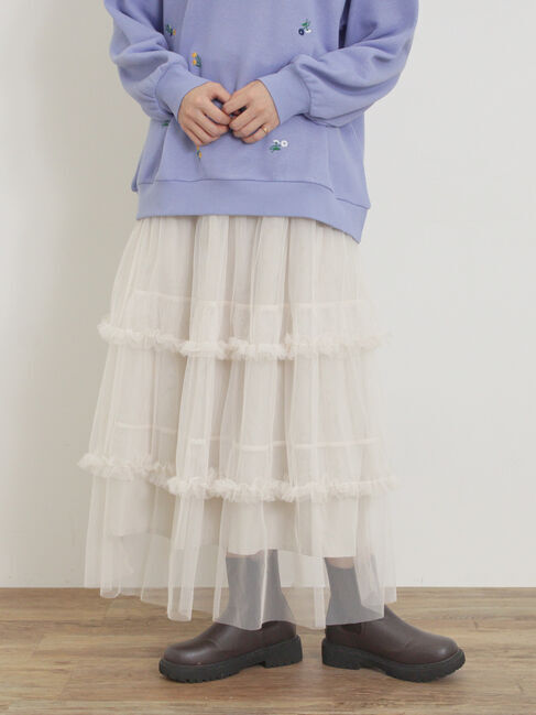 Samansa Mos2「チュールフリルスカート」|スカート|キナリ