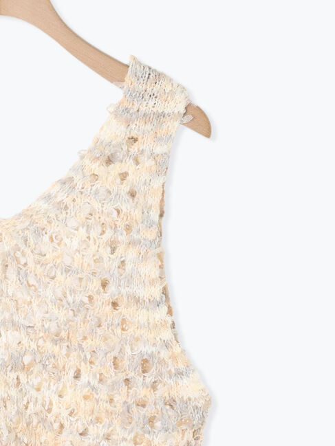 Samansa Mos2「透かし柄ニットビスチェ」|ダウンベスト・ベスト|