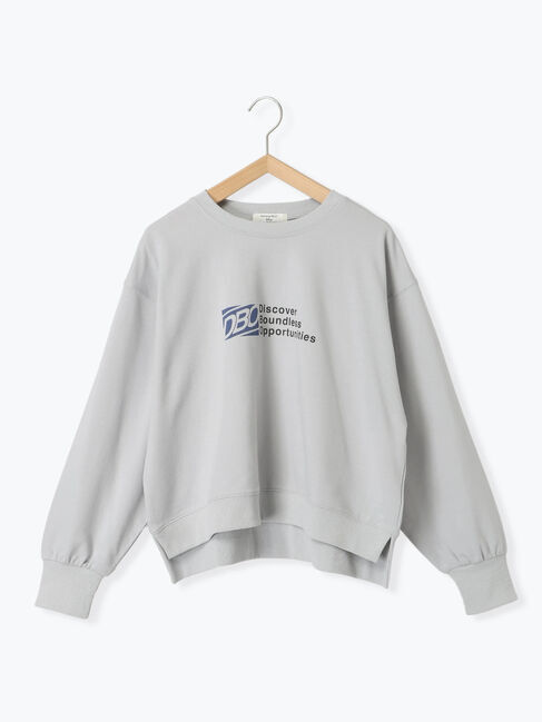 Samansa Mos2 blue「ミニ裏毛アソートプリントプルオーバー」|Tシャツ・カットソー|