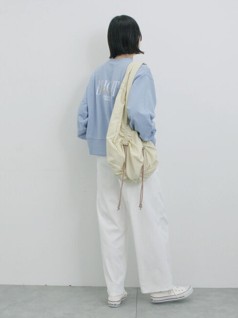 Samansa Mos2 blue「ミニ裏毛アソートプリントプルオーバー」|Tシャツ・カットソー|