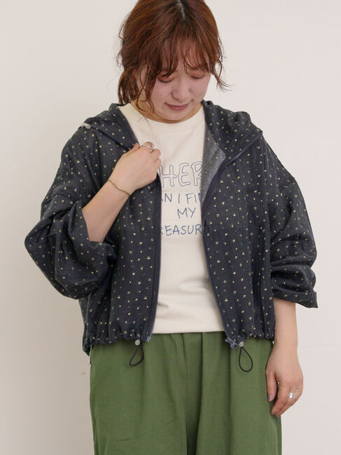 Samansa Mos2「柄アソートシアーブルゾン」|ブルゾン・スタジャン|ブラック