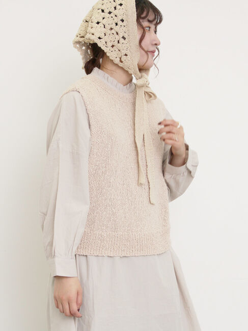 Samansa Mos2「スラブ前後2WAYベスト」|ダウンベスト・ベスト|ベージュ