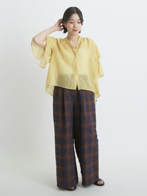 sm2rhythm「ボイルラッフルブラウス」|シャツ・ブラウス|