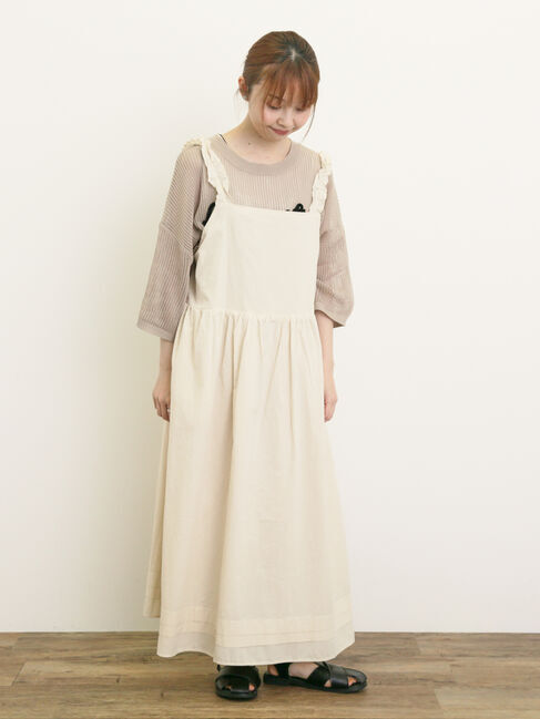 Samansa Mos2「テープロゴ刺繍ニットプルオーバー」|ニット・セーター|