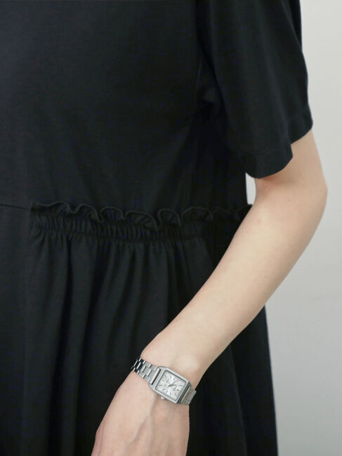 Samansa Mos2 blue「フリルチュニック」|Tシャツ・カットソー|