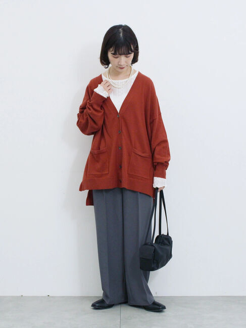 Samansa Mos2 blue「マルチスタイルVネックカーディガン」|カーディガン|