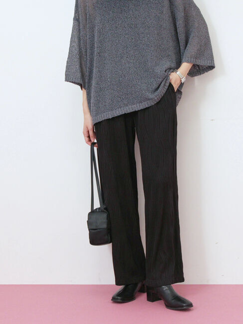 Samansa Mos2 blue「ウェーブカットパンツ」|その他|