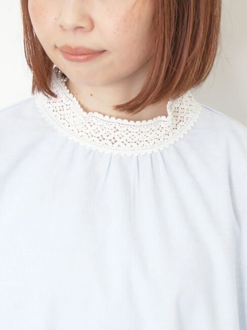 Samansa Mos2「【保温加工】襟レースブラウス」|シャツ・ブラウス|