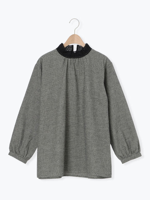 Samansa Mos2「【保温加工】襟レースブラウス」|シャツ・ブラウス|