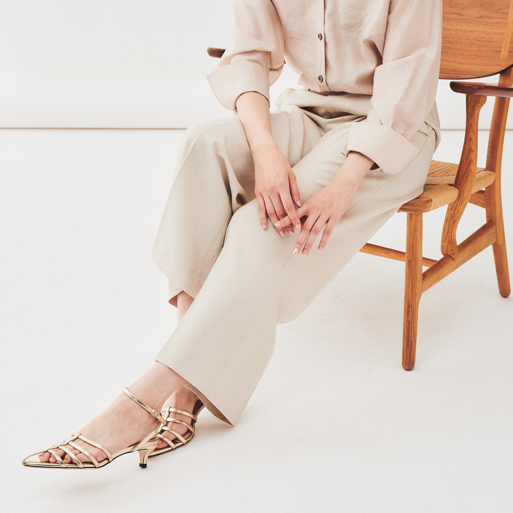 UNTITLED「【薄地／ストレッチ】ベーシックシルエット　ドライタッチワイドパンツ」|その他|