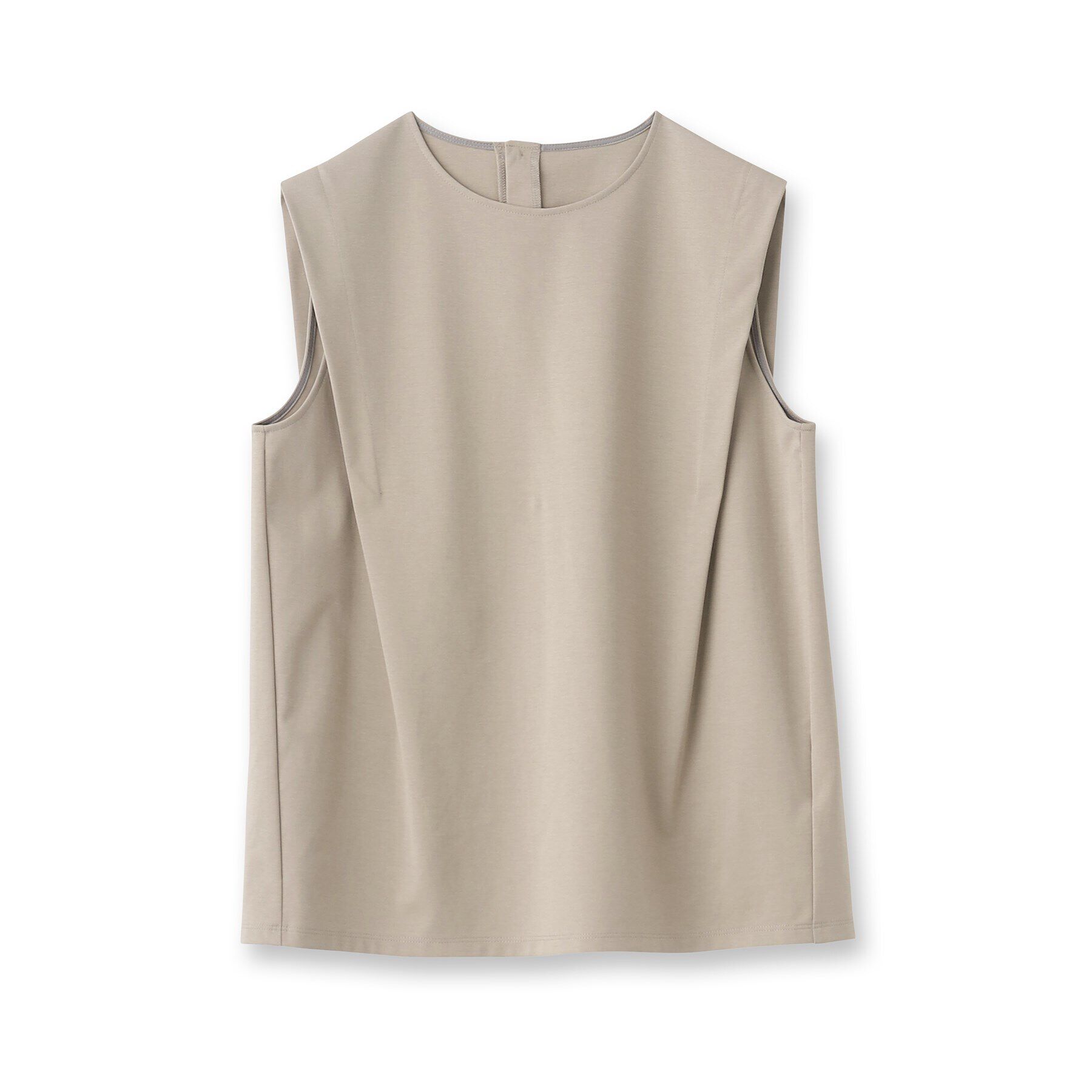 UNTITLED「【二の腕スッキリ/なめらか素材】タックノースリーブ」|Tシャツ・カットソー|