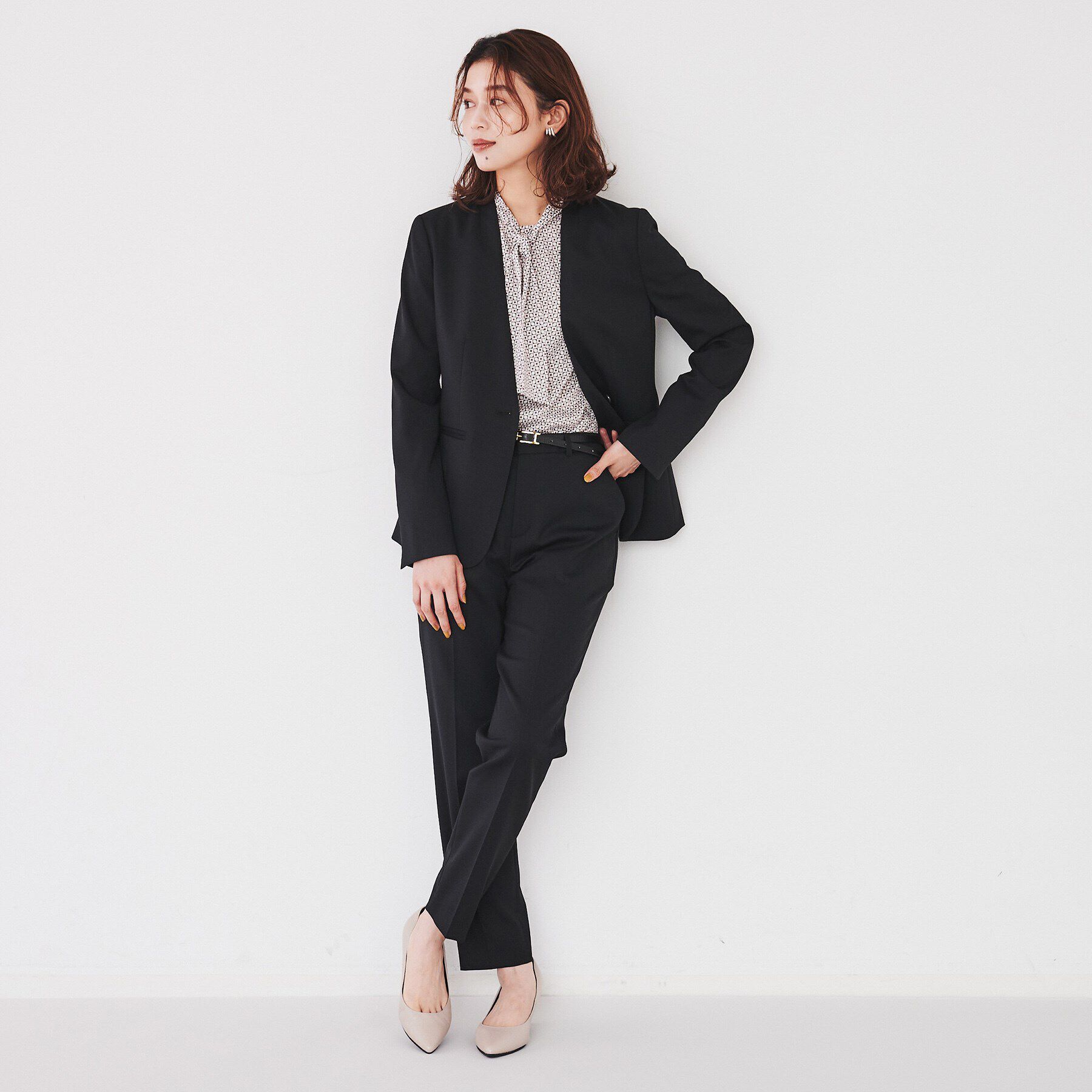 UNTITLED「【洗える通勤スーツ】レジェールギャバ ストレッチテーパードパンツ」|その他|