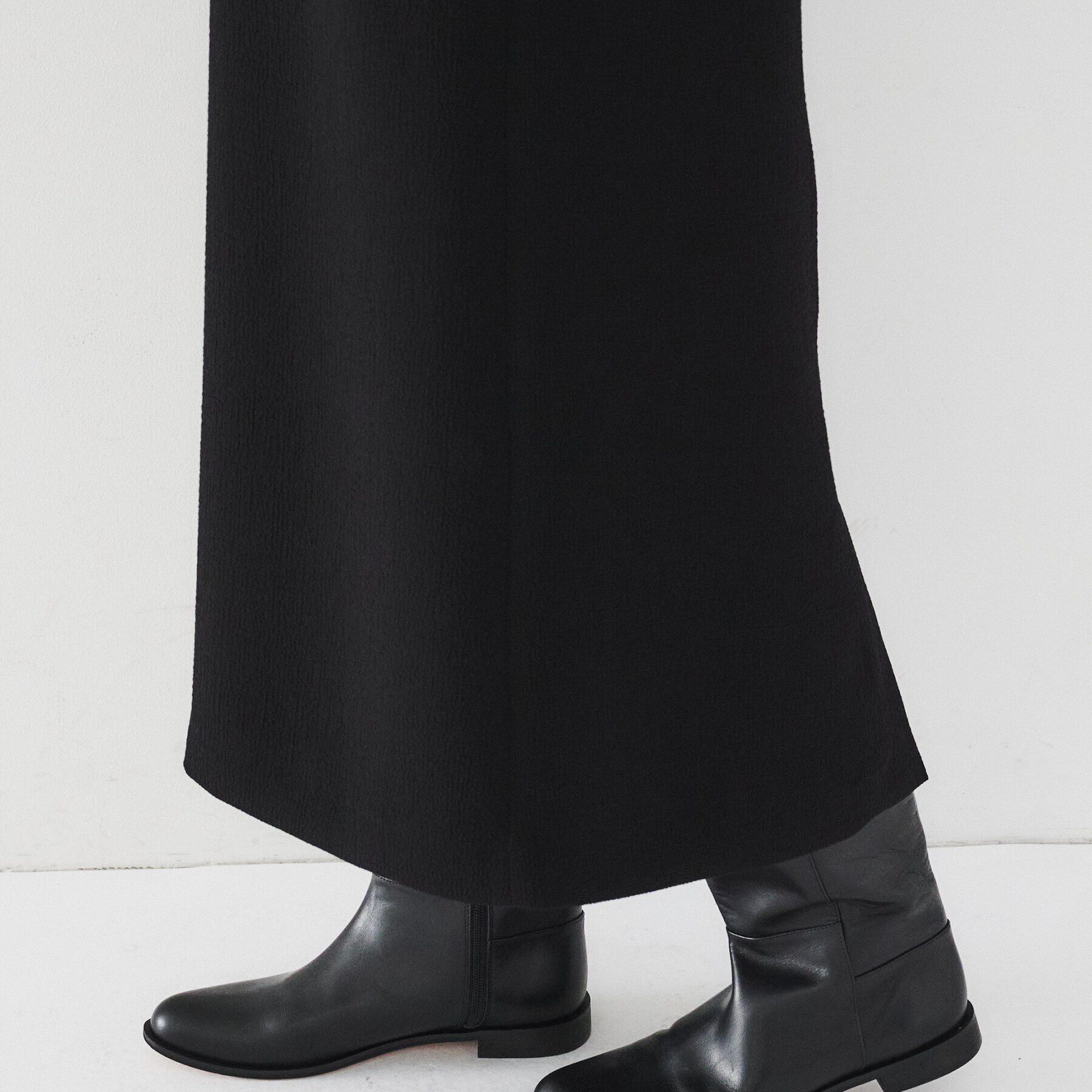 UNTITLED「【凹凸素材/セットアップ可】クレープダブル イージージャンパースカート」|ワンピース|