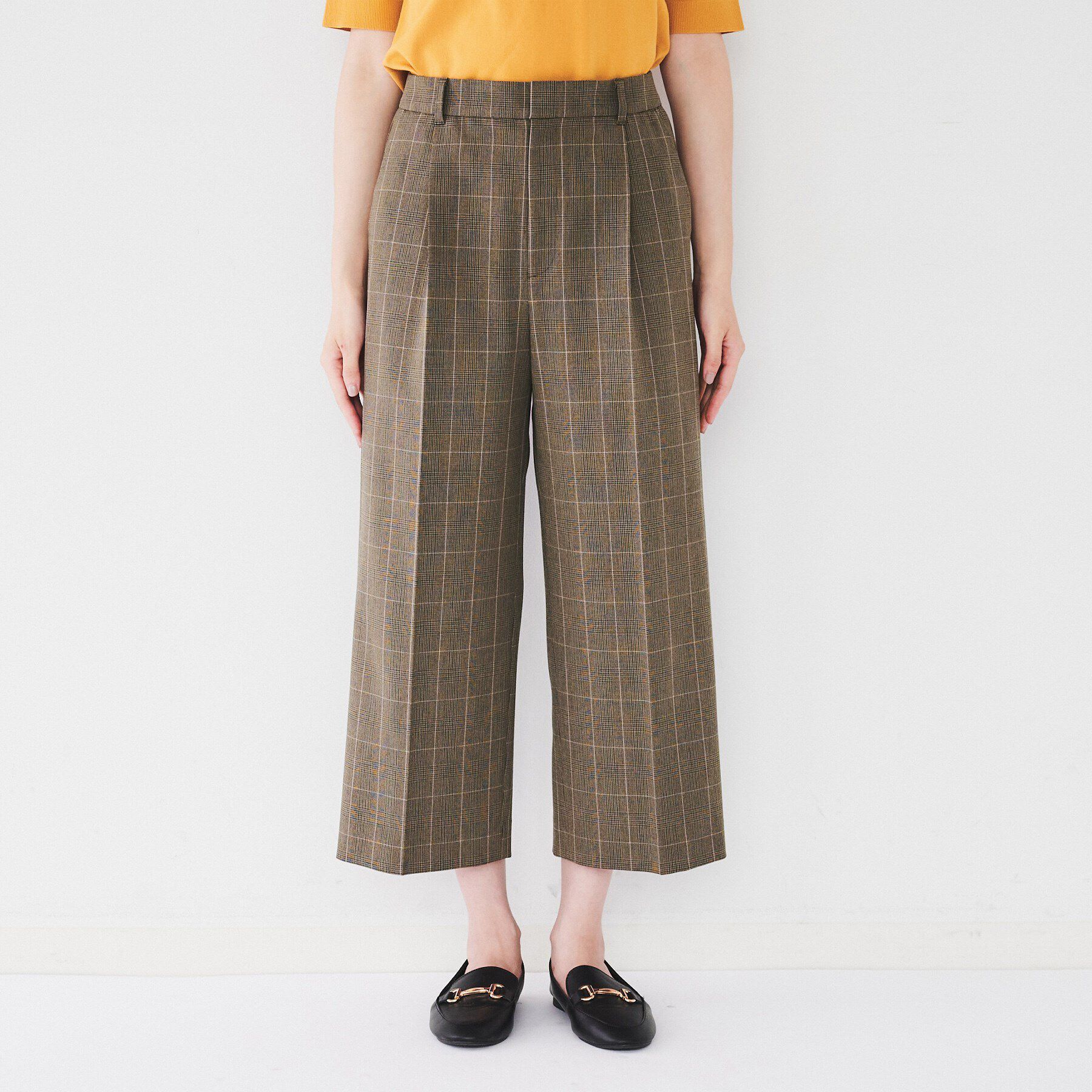 UNTITLED「【ストレッチ/後ろウエストゴム】タックワイドパンツ」|その他|