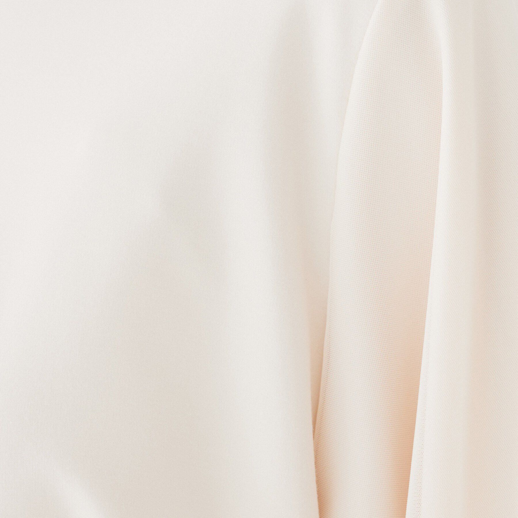 UNTITLED「【洗える/すっきり丈/きれいめ】ストレッチポンチ袖チュールカットソー」|Tシャツ・カットソー|