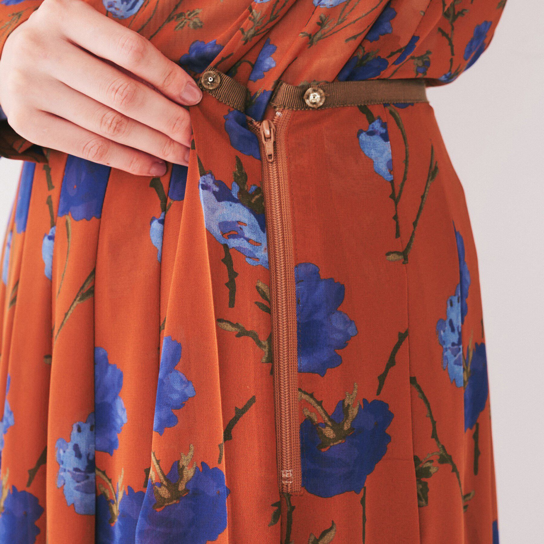 UNTITLED「【セットアップ可能/洗える/柄スカート】フラワーシフォンプリーツスカート」|スカート|