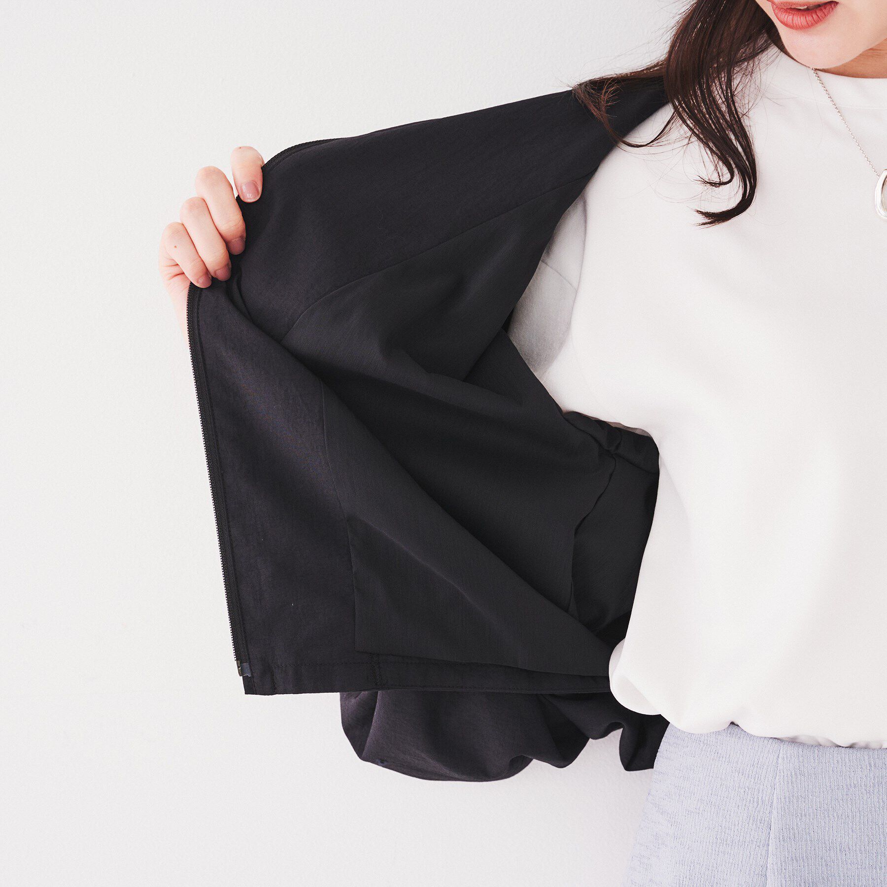 UNTITLED「【スポーティー/ショート丈羽織】ドロストブルゾン」|ブルゾン・スタジャン|