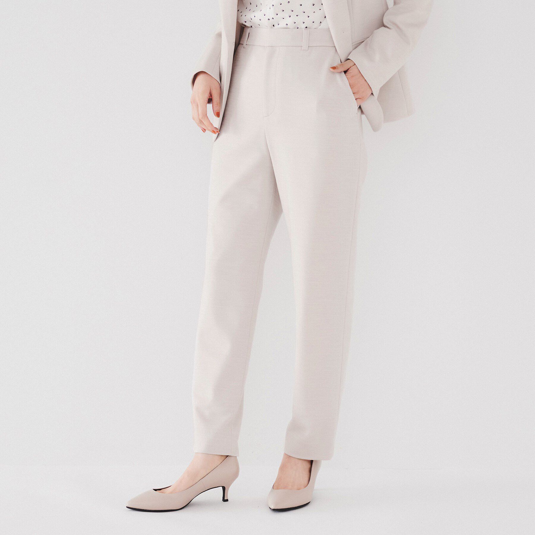 UNTITLED「【通勤スーツ】ウール混ジャージ テーパードパンツ」|その他|