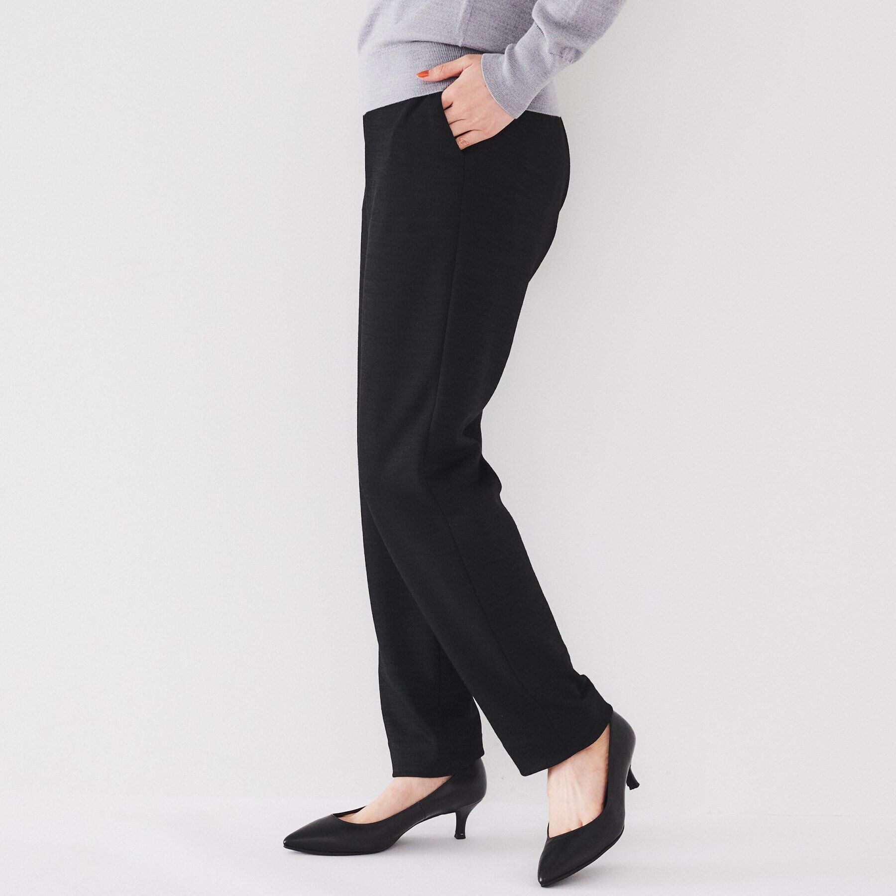 UNTITLED「【通勤スーツ】ウール混ジャージ テーパードパンツ」|その他|