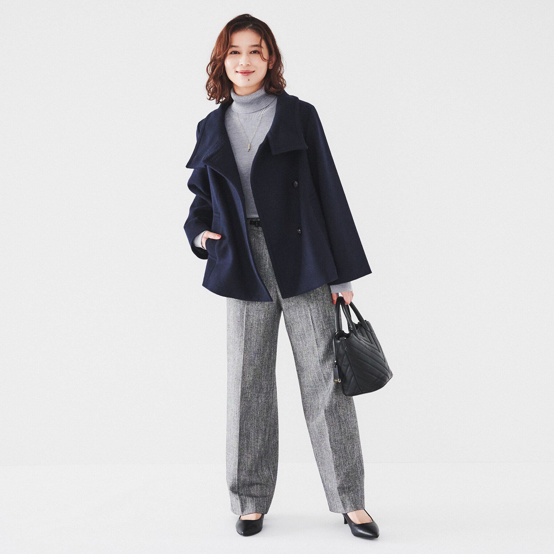 UNTITLED「【日本製】2WAYウールショートコート」|その他|