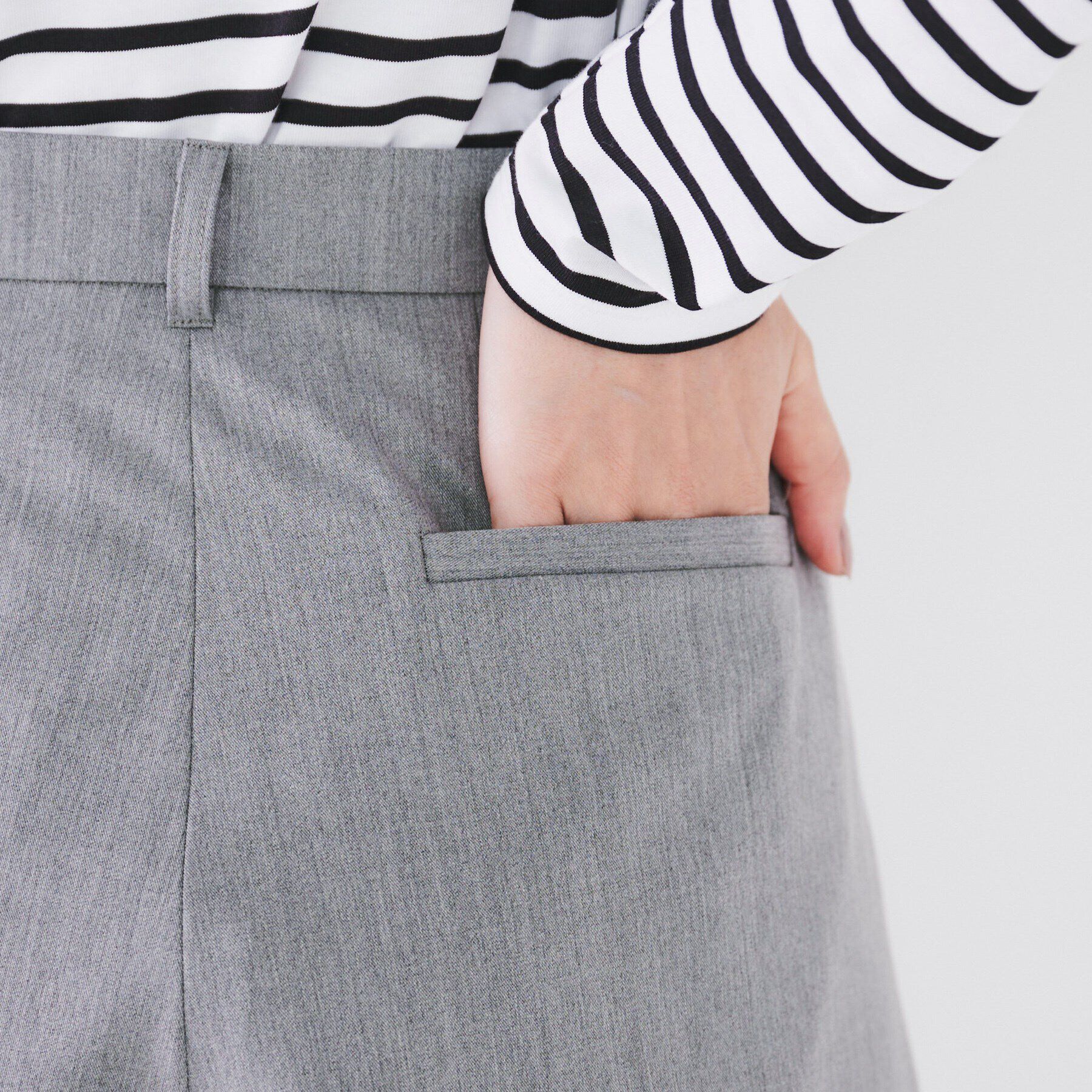 UNTITLED「【腰周りゆったり/日本製/洗える】2WAYストレッチカーブパンツ」|その他|