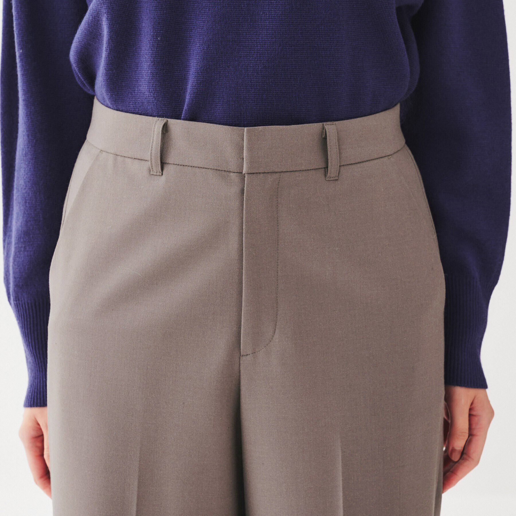 UNTITLED「【後ろウエストゴム/日本製/センタープレス】ミルドワイドパンツ」|その他|