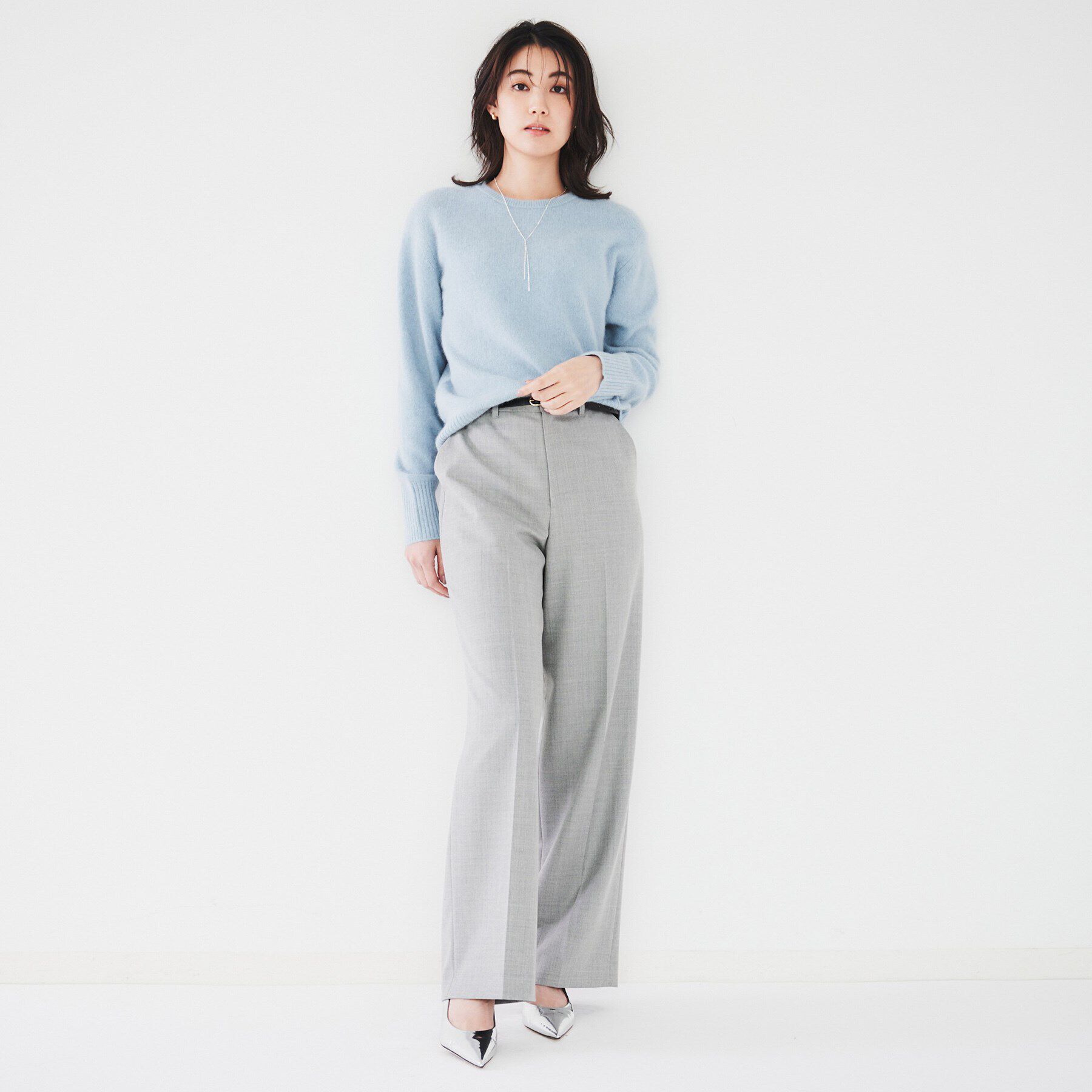 UNTITLED「【後ろウエストゴム/日本製/センタープレス】ミルドワイドパンツ」|その他|